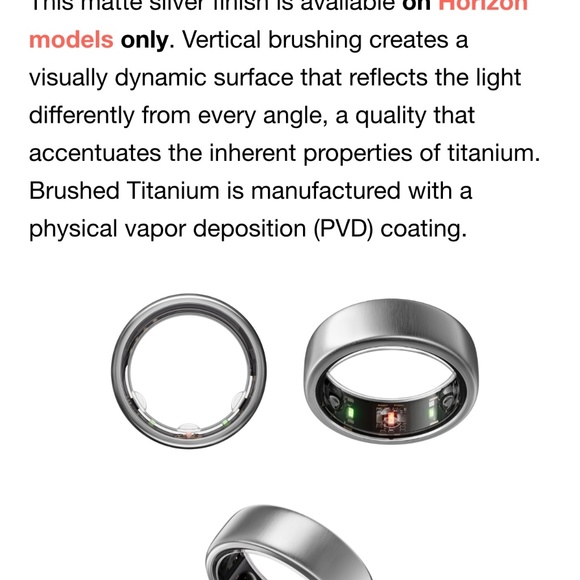 Oura ring - brushed titanium - size 8 - Picture 3 of 4